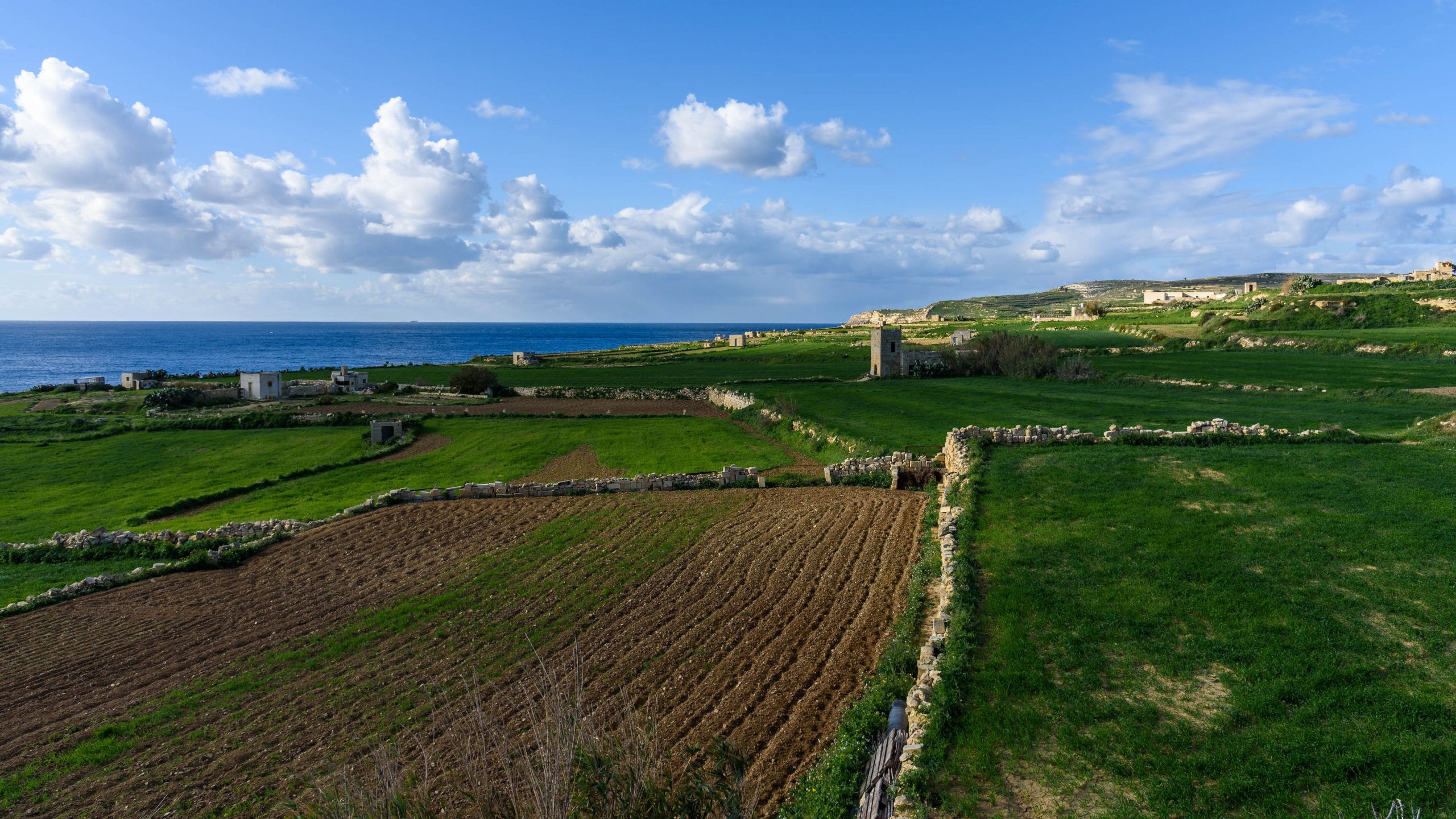 Landscape view island Gozo